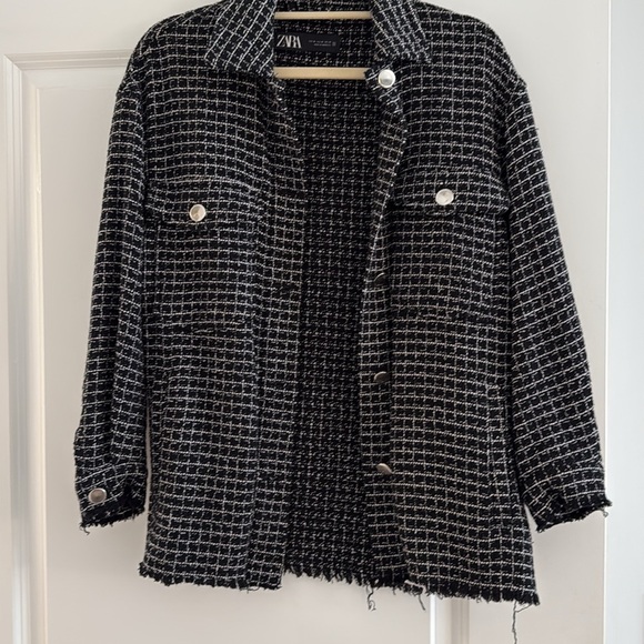 Zara Black and White Shacket - Picture 3 of 5